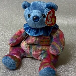 TY Beanie Baby “September Birthday Bear” – Blue Face (Hang Tag Attached!)